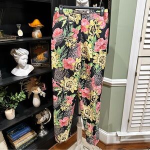 Harvé Benard 100% Silk Tropical Floral Pants – Women’s Size 6